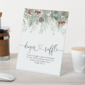 Signe De Table Hiver À feuillage persistant Baby shower de la via (In SItu)