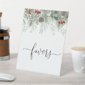 Signe De Table Hiver À feuillage persistant Pine Baby shower Fave (In SItu)