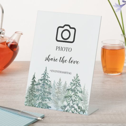 Signe De Table Hiver Pins Rustiques Lanterne Mariage botanique (In SItu)