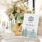 Signe De Table Hiver Pins Rustiques Lanterne Mariage botanique