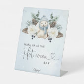 Signe De Table Hiver Polar Bear Boy Baby shower Hot Coca (Recto)