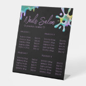 Signe De Table Holographique Polonais clous de goutte noire (Recto)