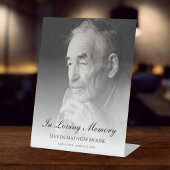 Signe De Table Hommage aux photos commémoratives ou funéraires