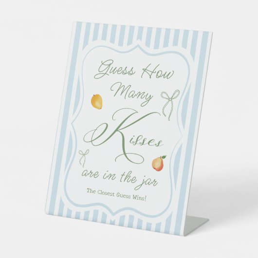 Signe De Table Hors du marché nuptiale douche Devinez combien (Recto)