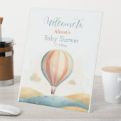 Signe De Table Hot Air Balloon Baby Shower Welcome (In SItu)