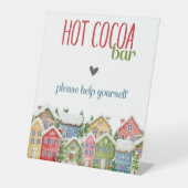 Signe De Table Hot caca Bar Baby shower village enneigé (Recto)