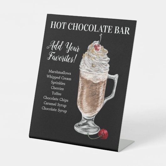 Signe De Table Hot chocolate Bar Drink Plaque (Recto)