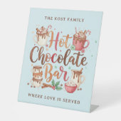 Signe De Table Hot Chocolate Bar Personalized Pedestal Sign (Recto)