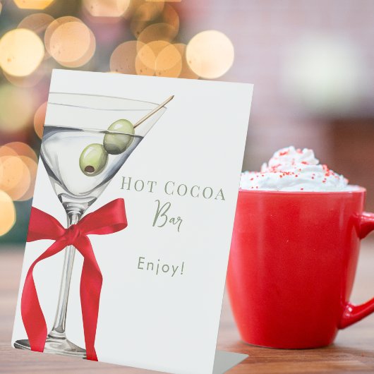 Signe De Table Hot Cocoa Bar Dirty Martini Bridal Shower