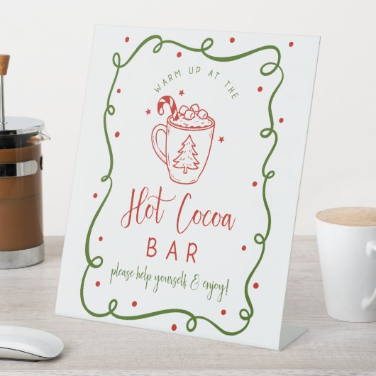 Signe De Table Hot Cocoa bar sign (In SItu)