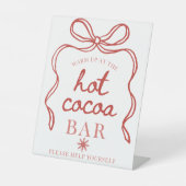 Signe De Table Hot Cocoa bar, Winter Party Sign (Recto)