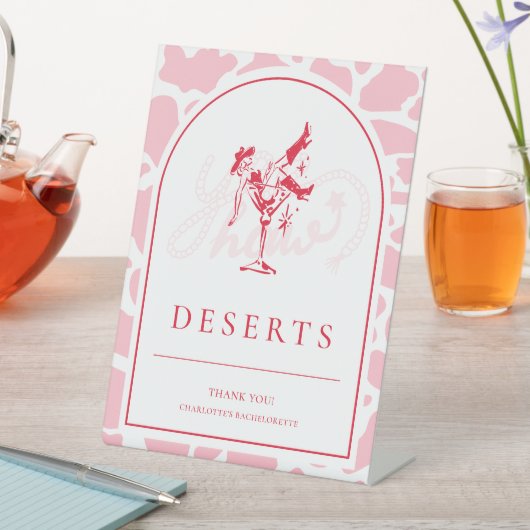 Signe De Table Hot Rose Western Bachelorte (In SItu)