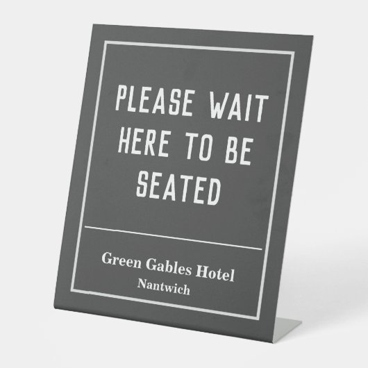 Signe De Table Hôtel, Accueil, Restaurant Etc (Recto)