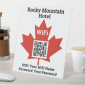 Signe De Table Hôtel Canadien Wifi Détails Plus Code QR (In SItu)