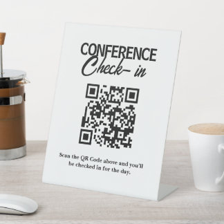 Signe De Table Hotel Check-In QR Code Scan