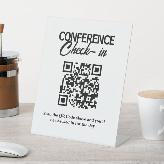 Signe De Table Hotel Check-In QR Code Scan (In SItu)