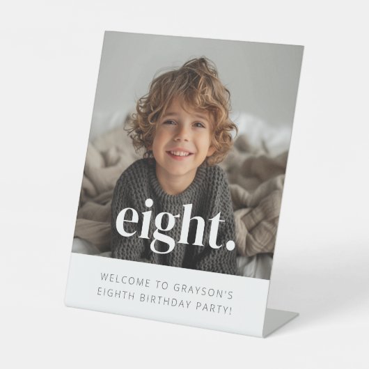Signe De Table Huit - 8e anniversaire Affiche de bienvenue photo (Recto)