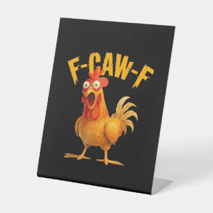 Signe De Table Humour de corbeau F-Caw-F Gothique Drôle Rétro Coo