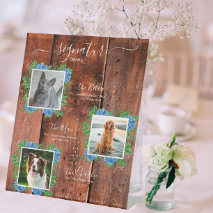 Signe De Table Hydrangea 3 Photo Bois Mariage Boisson Signature A