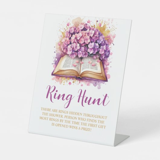 Signe De Table Hydrangea bague chasse nuptiale jeu de douche (Recto)