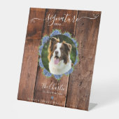 Signe De Table Hydrangea Bois rustique 1 Photo Signature Animaux  (Recto)