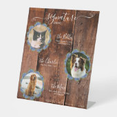 Signe De Table Hydrangeas Bois rustique 3 Photo Signature Animaux (Recto)