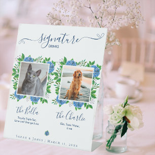 Signe De Table Hydrangeas Mariage Photo Animaux de compagnie Sign