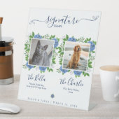 Signe De Table Hydrangeas Mariage Photo Animaux de compagnie Sign (In SItu)