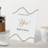 Signe De Table Il a demandé elle a dit oui engagement simple mini (In SItu)