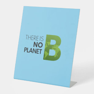 Signe De Table Il n'y a pas de planète B - Typographie de la Terr