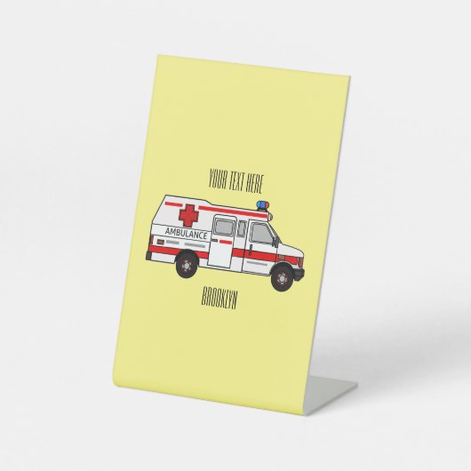 Signe De Table Illustration d'ambulance (Recto)