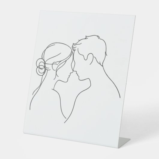 Signe De Table Illustration d'amour minimal (Recto)
