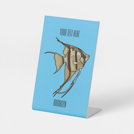 Signe De Table Illustration d'angelfish (Recto)