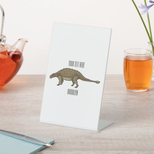Signe De Table Illustration d'Ankylosaurus (In SItu)