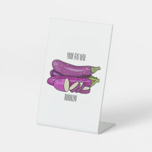 Signe De Table Illustration d'aubergine