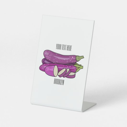 Signe De Table Illustration d'aubergine (Recto)