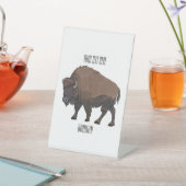 Signe De Table Illustration de bison (In SItu)
