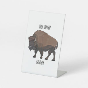 Signe De Table Illustration de bison