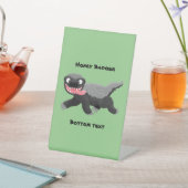 Signe De Table Illustration de blaireau au miel affamé (In SItu)