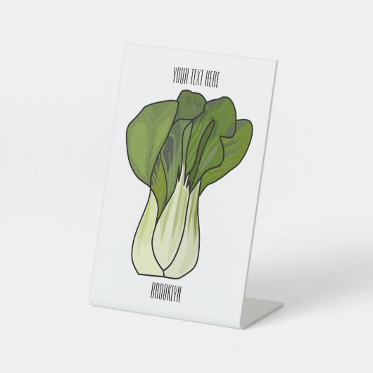 Signe De Table Illustration de Bok choy (Recto)