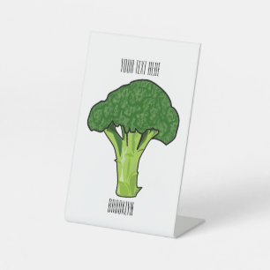 Signe De Table Illustration de Broccoli