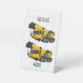 Signe De Table Illustration de camion de grue (Recto)