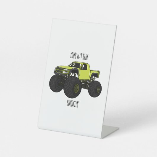 Signe De Table Illustration de camion monstre (Recto)