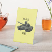 Signe De Table Illustration de caricature de réservoir (In SItu)