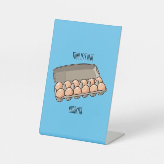 Signe De Table Illustration de carton d'oeufs (Recto)