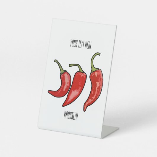 Signe De Table Illustration de chili (Recto)