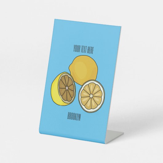 Signe De Table Illustration de citron (Recto)