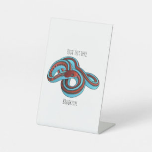 Signe De Table illustration de dessin animé de serpent à collier