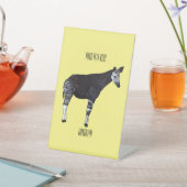 Signe De Table Illustration de dessin animé d'okapi (In SItu)