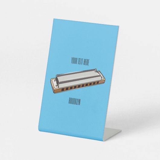 Signe De Table Illustration de dessin d'Harmonica (Recto)